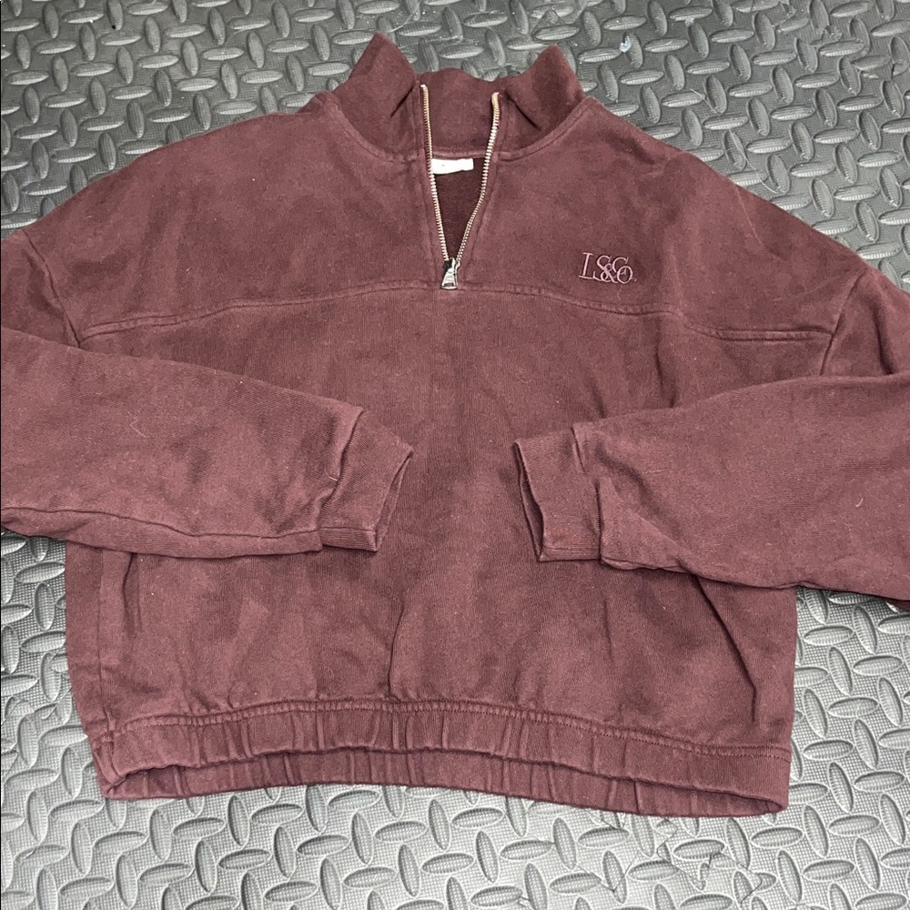 Levi's Deep Burgundy Quarter-Zip Pullover